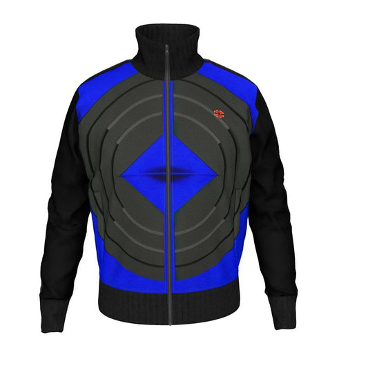 Bauhaus Blue - Tracksuit Jacket - Geometric Design by Minimaxa Minimaxa