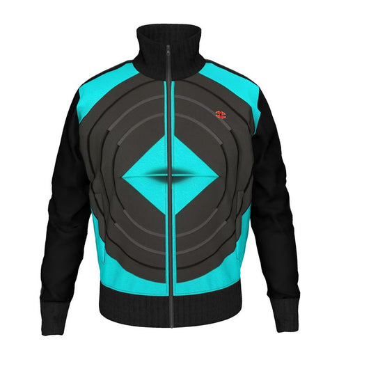 Bauhaus Turquoise - Tracksuit Jacket - Geometric Design by Minimaxa Minimaxa